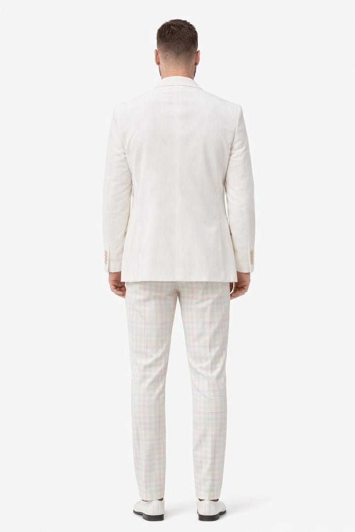 White Velvet Suit Jacket for Every Occasion Modern Fit