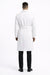 Men's White Wool Belted Long Coat – Classic Overcoat for Formal Wear, Wedding Full length
