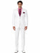 Men's White  100% Linen Two Piece Regular Fit Suit Flat Front Pants - Mens Linen Suit