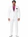 Men's White  100% Linen Two Piece Regular Fit Suit Flat Front Pants - Mens Linen Suit