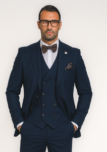 Men's Wide Leg Suits – Classic, Athletic Fit 1-Button Vested Wool Suits