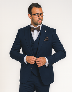 Men's Wide Leg Suits – Classic, Athletic Fit 1-Button Vested Wool Suits