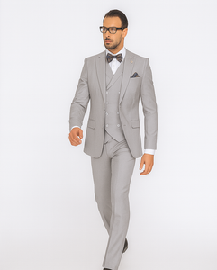 Men's Wide Leg Suits – Classic, Athletic Fit 1-Button Vested Wool Suits