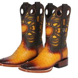 Men's Wild West Caiman Tail Ranch Toe Boots 282401