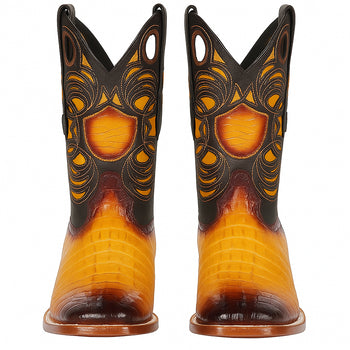 Men's Wild West Caiman Tail Ranch Toe Boots 282401 - Image 5