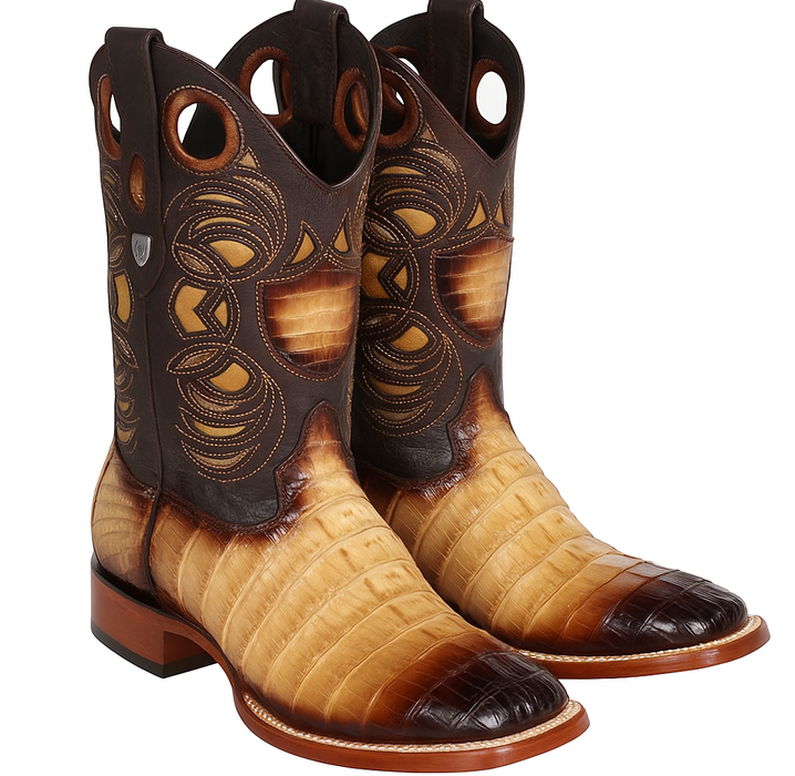 Men's Wild West Caiman Tail Ranch Toe Boots 282401