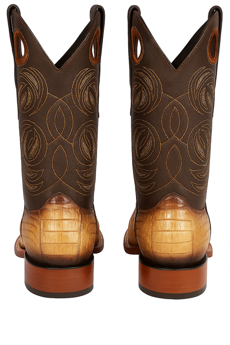 Men's Wild West Caiman Tail Ranch Toe Boots 282401