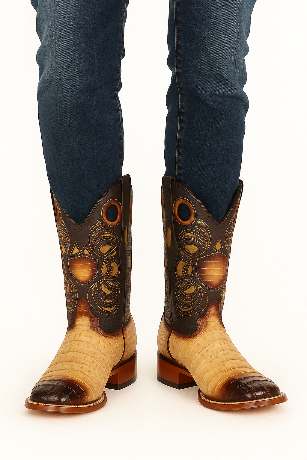 Men's Wild West Caiman Tail Ranch Toe Boots 282401 - Image 10