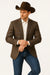 Saco vaquero - Western Sport Coat - Western Blazer- Men's Two Button Business Casual Double Windowpane Sport Coat
