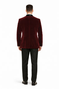 Velvet Blazer - Mens Velvet Jacket Mens 2 Button Modern Fit Suits Shawl Lapel  Wine ~ Maroon Burgundy Suit