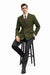 Mens Dark Green Winter Blazer - Hunter Sport Coat jacket Modern Fit 2 Buttons Style Notch