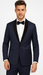 Men's Wool Fabric Navy Blue With Black Velvet Fabric velour Men's blazer Jacket Sport Coat Tuxedo Looking!