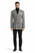 Men’s 100% Wool Houndstooth Blazer – Black and White Modern Fit