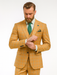 Men’s Stylish Plaid Wedding Suit – Yellow 3-Piece Ensemble