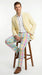 Mens Yellow Seersucker Blazer – Lightweight Summer Sport Coat Formal Casual Wedding Party Jacket