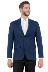 Mens Zegarie Brand Men's Basic Business Sport Coat Blazer in Navy Blue