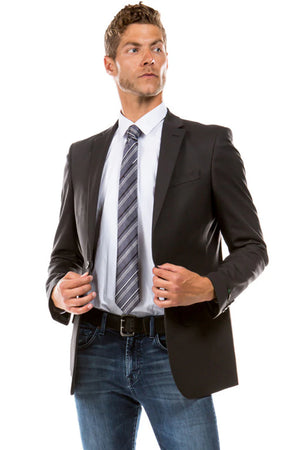 Mens Zegarie Brand Men's Designer Suit Separate Jacket in Charcoal Grey