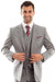 Mens Zegarie Brand Men's Designer Two Button Modern Fit Vested Wool Suit in Grey