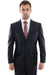 Mens Zegarie Brand Men's Designer Two Button Modern Fit Wool Suit in Charcoal Grey