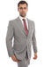 Mens Zegarie Brand Men's Designer Two Button Modern Fit Wool Suit in Light Grey