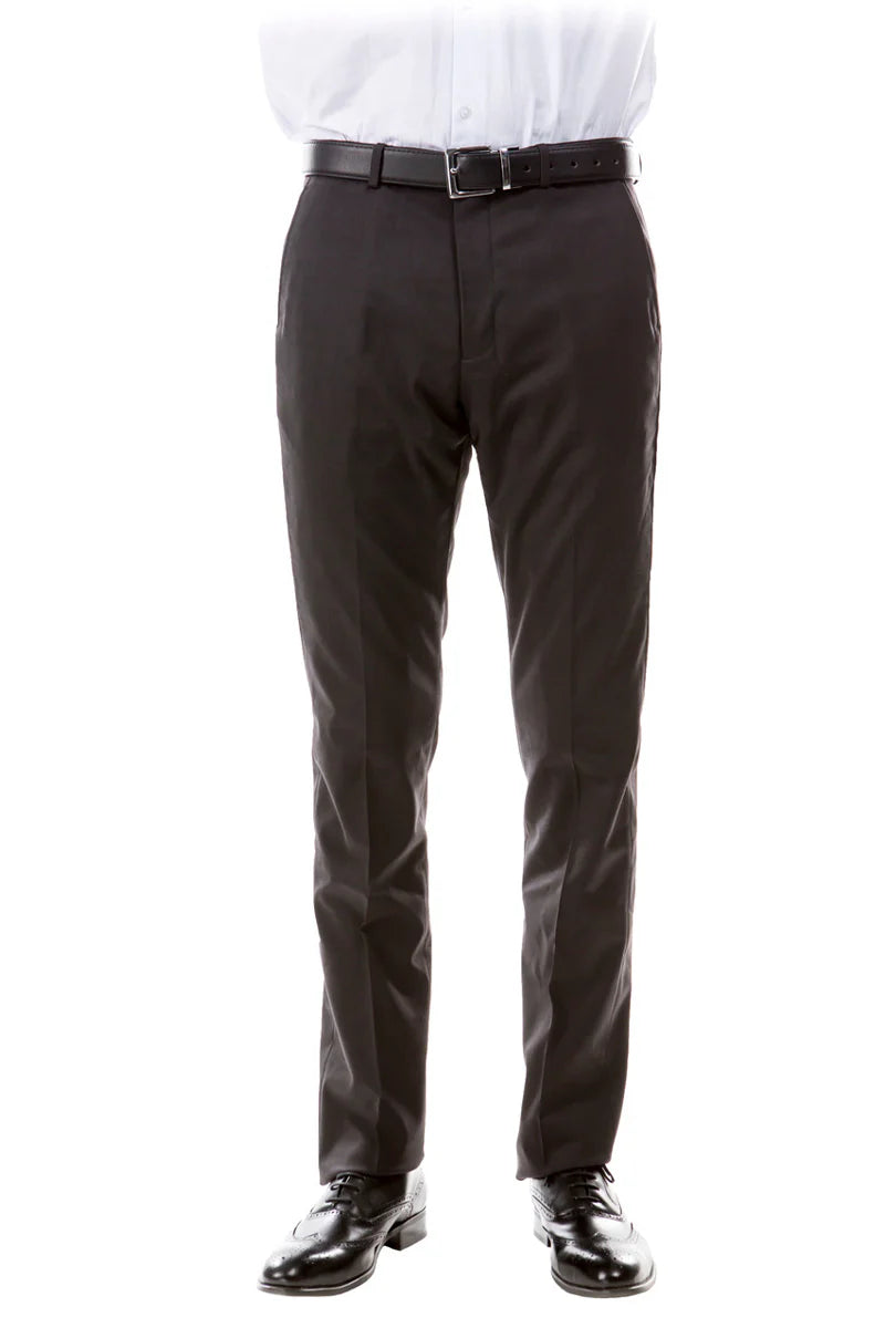 Mens Zegarie Brand Men's Designer Wool Suit Separate Pants in Charcoal Grey Modern Fit