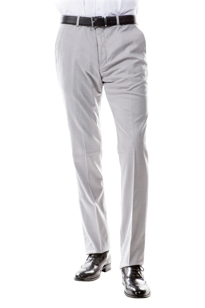 Mens Zegarie Brand Men's Designer Wool Suit Separate Pants in Light Grey Modern Fit