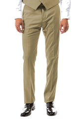 Mens Zegarie Brand Men's Designer Wool Suit Separate Pants in Tan Modern Fit