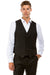 Mens Zegarie Brand Men's Designer Wool Suit Separate Vest in Black