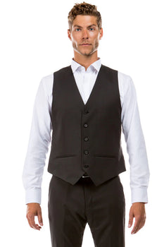 Mens Zegarie Brand Men's Designer Wool Suit Separate Vest in Charcoal Grey