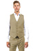 Mens Zegarie Brand Men's Designer Wool Suit Separate Vest in Tan