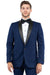 Mens Zegarie Brand Men's Modern Fit One Button Shawl Lapel Tuxedo Separates Jacket in Navy with Black Lapel
