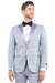 Mens Zegarie Brand Men's Modern Fit Two Button Notch Lapel Tuxedo Separates Jacket in Light Grey