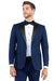 Mens Zegarie Brand Men's Modern Fit Two Button Notch Lapel Tuxedo Separates Jacket in Navy with Black Lapel