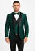 Designer Hunter Green Wedding Tuxedo for Men – Vested Floral Lace Suit