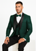 Designer Hunter Green Wedding Tuxedo for Men – Vested Floral Lace Suit