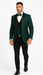 Designer Hunter Green Wedding Tuxedo for Men – Vested Floral Lace Suit