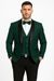 Designer Hunter Green Wedding Tuxedo for Men – Vested Floral Lace Suit