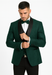 Designer Hunter Green Wedding Tuxedo for Men – Vested Floral Lace Suit