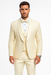 Designer Ivory Wedding Tuxedo for Men – Vested Floral Lace Suit Set