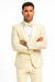 Designer Ivory Wedding Tuxedo for Men – Vested Floral Lace Suit Set