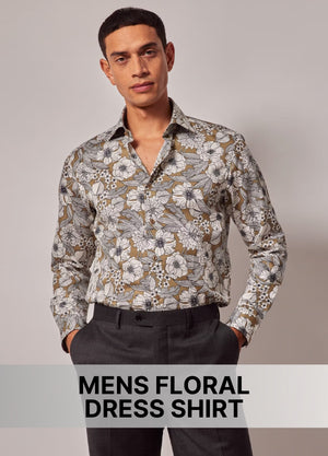 Mens Floral Dress Shirt – Bold Blooms for a Fashion-Forward Look