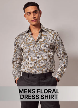 Mens Floral Dress Shirt – Bold Blooms for a Fashion-Forward Look