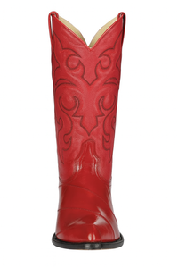 J Toe Cowboy Boots - J Toe Western Boots - Los Altos Boots - Mens Dress Cowboy Boot - Low Priced Mens Red Eel Cowboy Boots J-Toe-  in Red