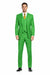 Men's  Lime Green ~ Apple   Vested 3 Piece Suit Flat Side Vented  2 button suits
