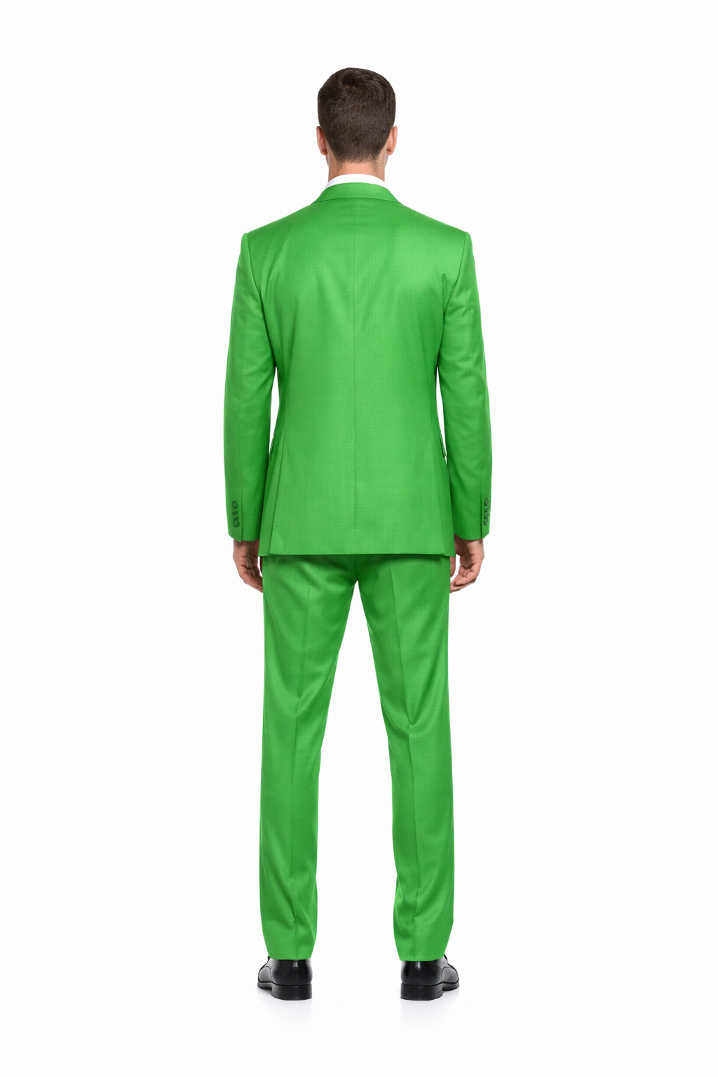 Men's  Lime Green ~ Apple   Vested 3 Piece Suit Flat Side Vented  2 button suits - Image 2