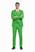Men's  Lime Green ~ Apple   Vested 3 Piece Suit Flat Side Vented  2 button suits