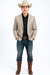 Western Blazer - Saco Para Hombre -Mens Double Button Western Taupe Blazer
