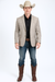 Western Blazer - Saco Para Hombre -Mens Double Button Western Taupe Blazer