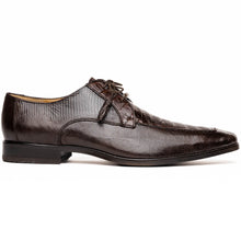 Marco Di Milano Merida Brown Lizard & Caiman Crocodile Oxfords Shoes