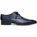 Marco Di Milano Merida Navy Lizard & Caiman Crocodile Oxfords Shoes